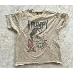 Walt Disney Men's L GRUMPY "Guaranteed Grumpy Not Just A Mood It’s A Lifestyle"